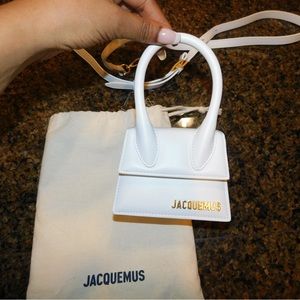 JACQUEMUS LE CHEQUITO WHITE MINI
